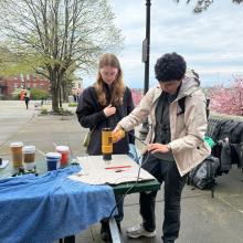 New BDB birders trying their hand at t-shirt making